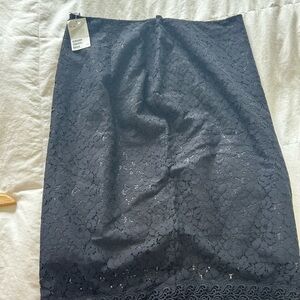 H&M Black Lace Midi Skirt